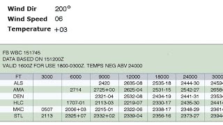 How to Read a Winds Aloft Forecast | Interpreting Winds and Temperature Data | Cross Country Flight screenshot 4