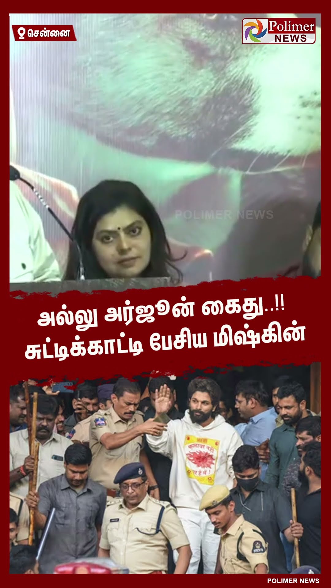 அல்லு அர்ஜூன் கைது..!! சுட்டிக்காட்டி பேசிய மிஷ்கின் #shorts | #alluarjun | #pushpa2