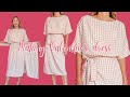 Making my Valentine&#39;s dress (Boat neck, batwing sleeve, wrap look) | Beginner sewing project