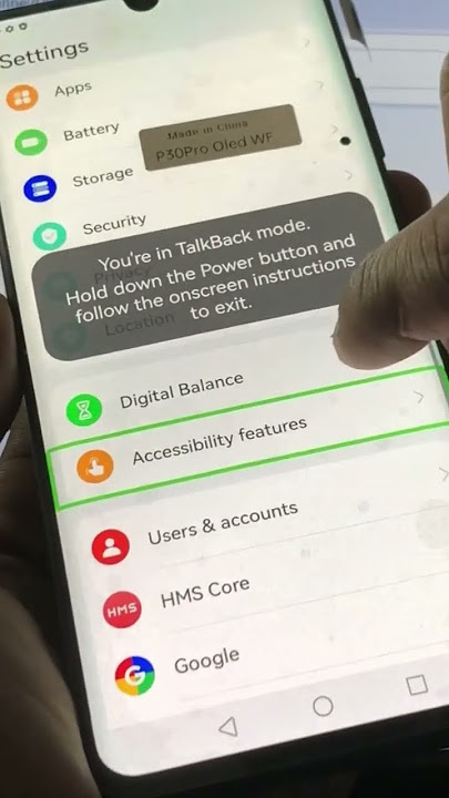 Huawei P30 Pro How to Disable Talkback or Voice Over I GSMAN ASHIQUE I