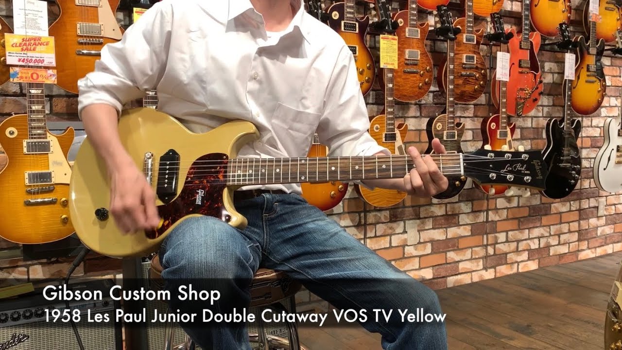 Gibson Custom Shop / 1958 Les Paul Junior Double Cutaway VOS TV Yellow  【イシバシ楽器心斎橋店】