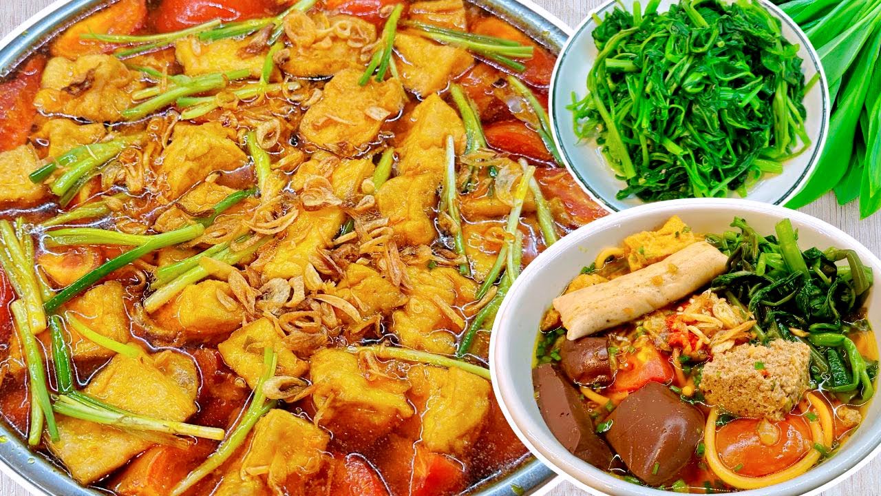 Vietnamese crab noodle soup is very delicious | Cách nấu CANH BÚN RÊU ...