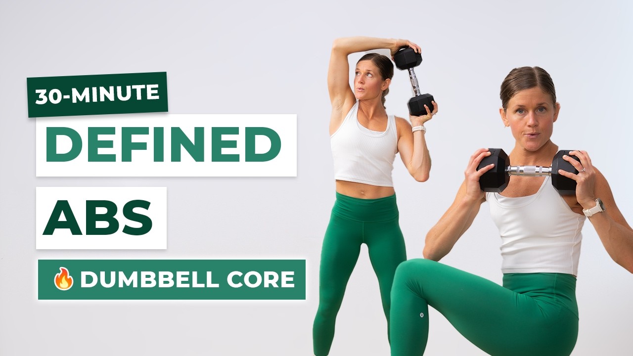 30-Minute Dumbbell Core Workout | No Repeat Ab + Core Strength Training