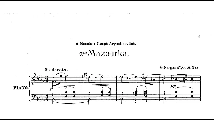 Genary Korganov: Mazurka, Op.8/2