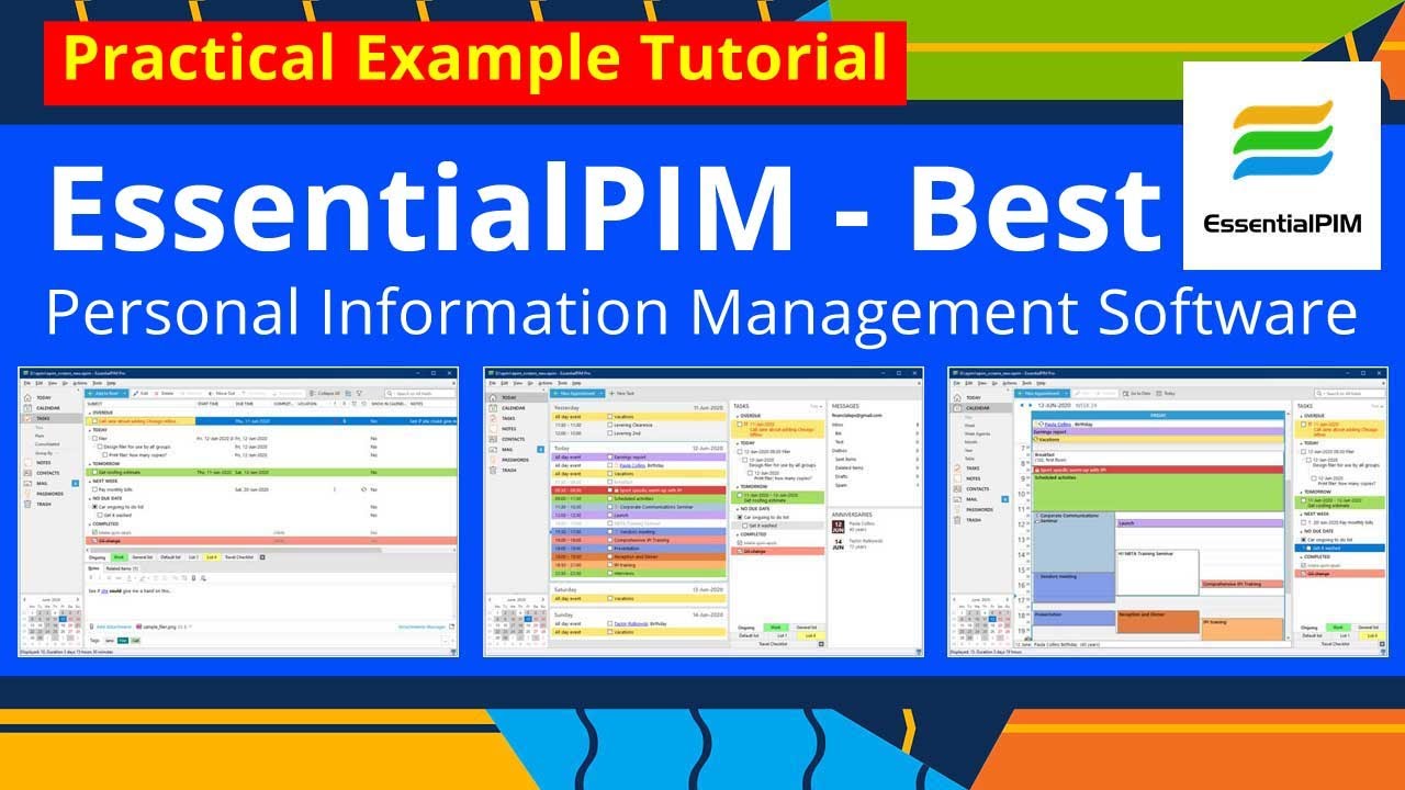 EssentialPIM - The Best Personal Information Management Software - Practical Example Tutorial