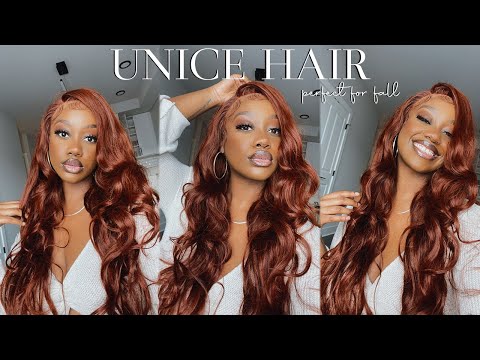 unice-reddish-brown-wig-|-perfect-for-fall-🍂🍁-...-unboxing-and-install