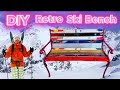 DIY Retro Unique Ski Bench Tutorial 🔥🎿🪑🪚