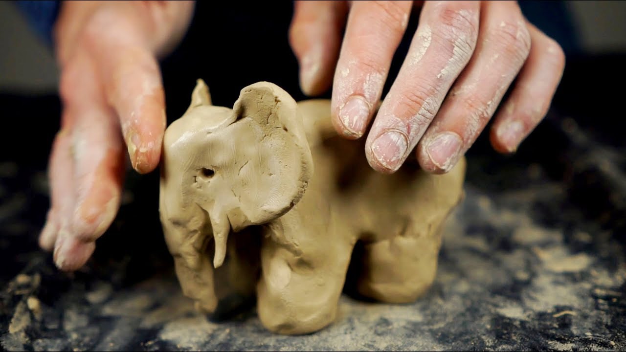 ASMR Clay molding and sculpting 