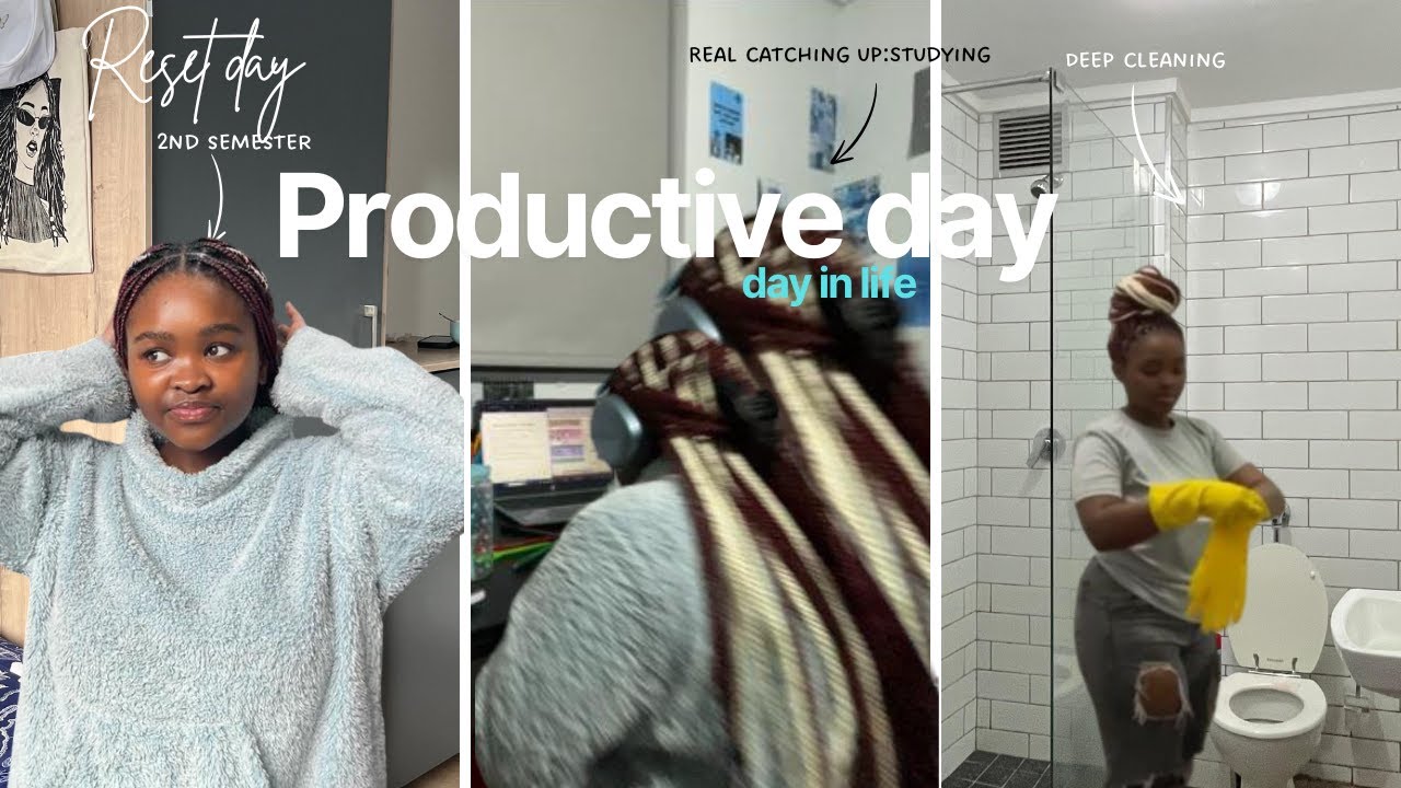 Productive SA Girl Reset  | Deep Clean + Study Prep for Second Semester | Catch-Up Vlog