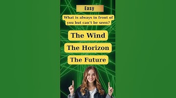 What is always in front of you but can’t be seen? A Future Mystery