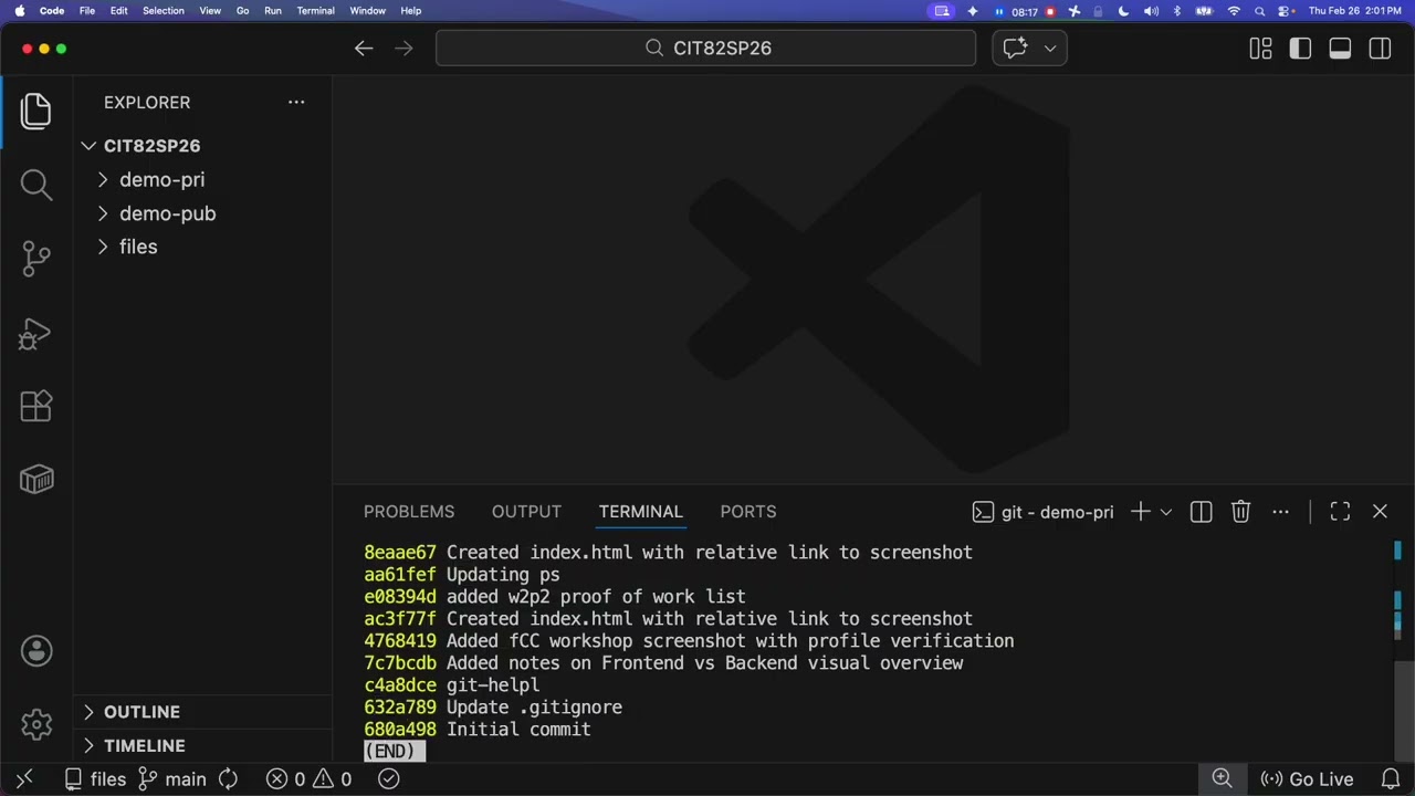 CIT82SP26  - Week 3   Go Local