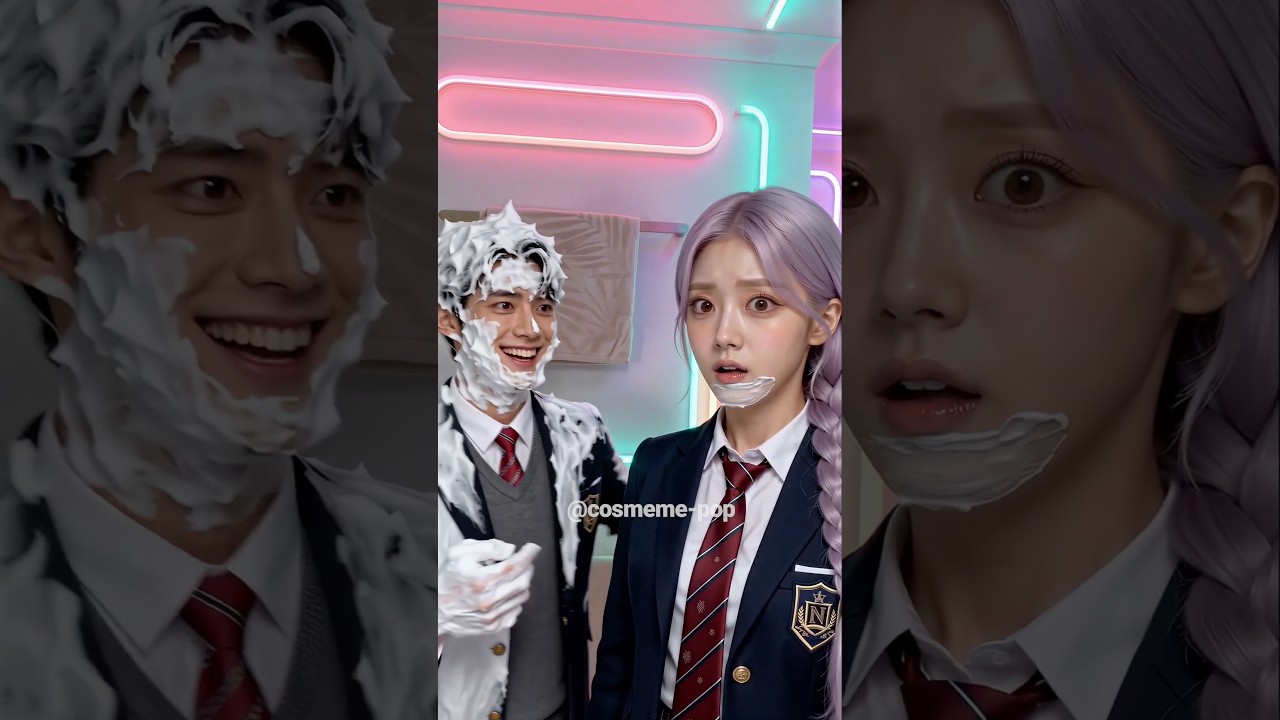 He Came Back Completely Covered in Foam 😭🫧 #kpop #parody #meme