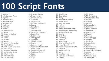 100 Script Fonts  free download Henry