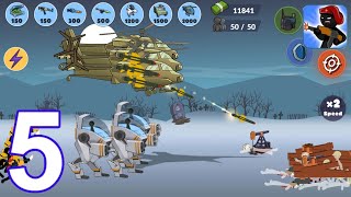 Stickman World War - Gameplay Part 5 Level 21 - 23 (android, iOS) || Cemetery
