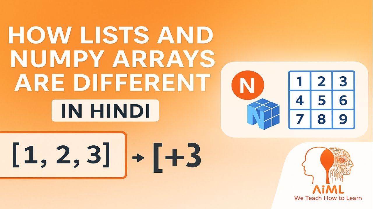 NumPy Lec 14 - How list data structure and NumPy arrays are different ...