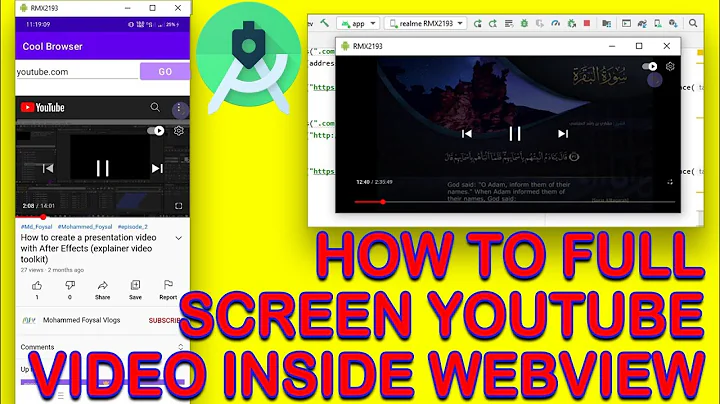 How to Enable Fullscreen mode in any videos in webview Android Studio Tutorial 2021