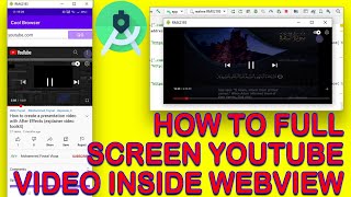 How to Enable Fullscreen mode in any videos in webview Android Studio Tutorial 2021 screenshot 1