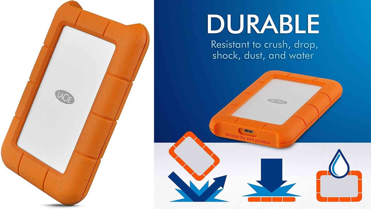 Lacie Rugged 5TB External HDD Harddrive Unboxing & Setup Tutorial - YouTube