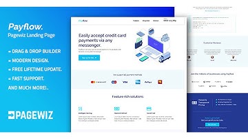 Payflow - Pagewiz Responsive Landing Page Template | Themeforest Website Templates and Themes