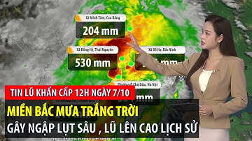 Tin lũ khẩn cấp 12h ngày 7/10: Miền Bắc mưa trắng trời gây ngập lụt sâu, lũ lên cao lịch sử | VTVWDB