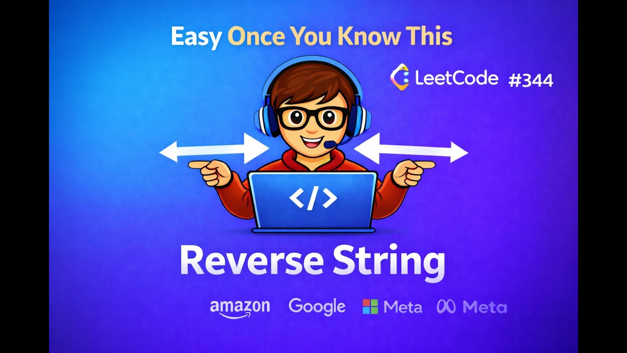 Most Simple Way to Reverse a String | LeetCode 344 - YouTube