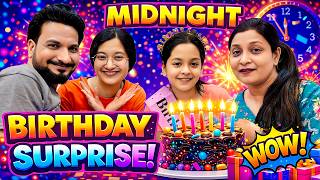 🎂 MIDNIGHT BIRTHDAY SURPRISE! 😱🎈Dhwani Ko Pata Bhi Nahi Tha 🤯Jinni Mummy Papa Ka Plan ❤️Cute Sisters