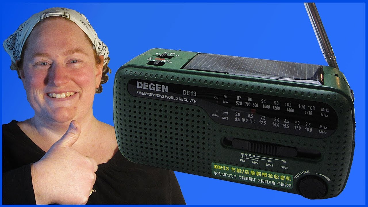 Radio Solar Dinamo Emergencias DEGEN DE13 color Verde - OfertaSolar