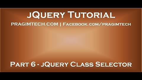 jQuery class selector
