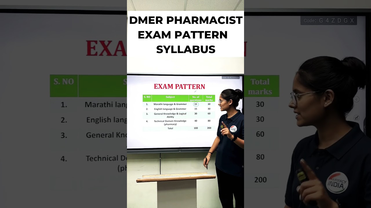 DMER Pharmacist 207 Vacancy Exam Pattern & Syllabus 