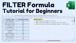 How to Use FILTER Formula in Excel (Tutorial for Beginners)