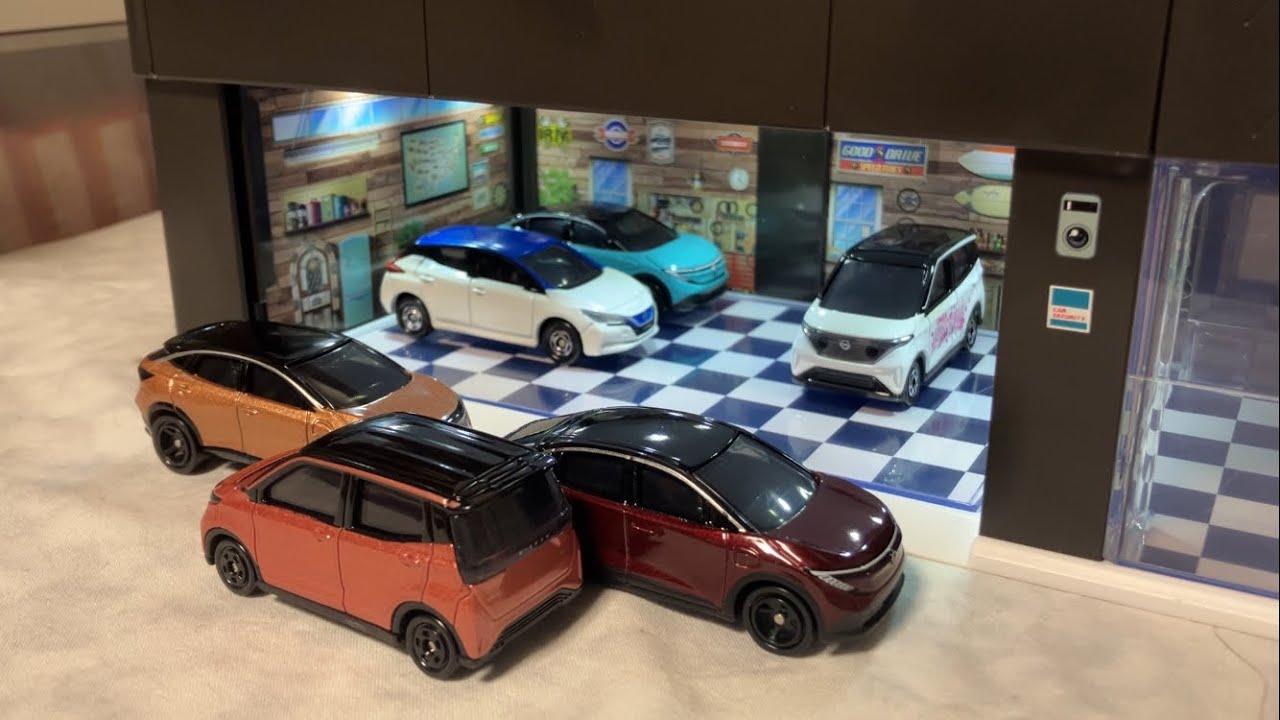 トミカ 近代の日産の電気自動車のトミカを6台開封！　リーフ　アリア　サクラ