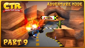 Crash Team Racing (PS1) - Adventure Mode - Part 9 - Dingo Canyon (Trophy Race)