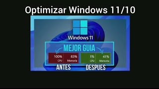 Optimizar Windows 11/10, reduce el uso de CPU