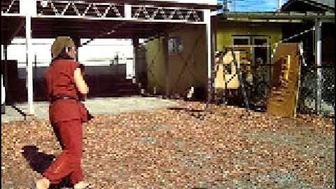 Shuriken play with unstable moving target.