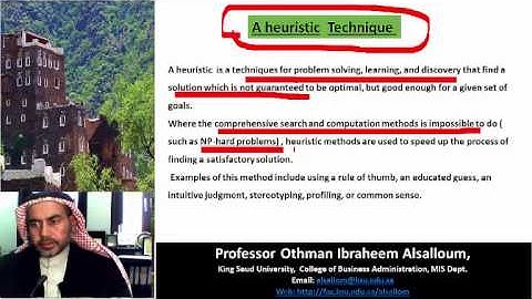 What does heuristic technique mean? When to use it?