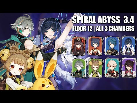 F2P) C0 DILUC YAOYAO Burgeon  3.4 Spiral Abyss Floor 12 (3.3