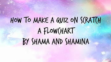 How to make a quiz on Scratch || flowchart