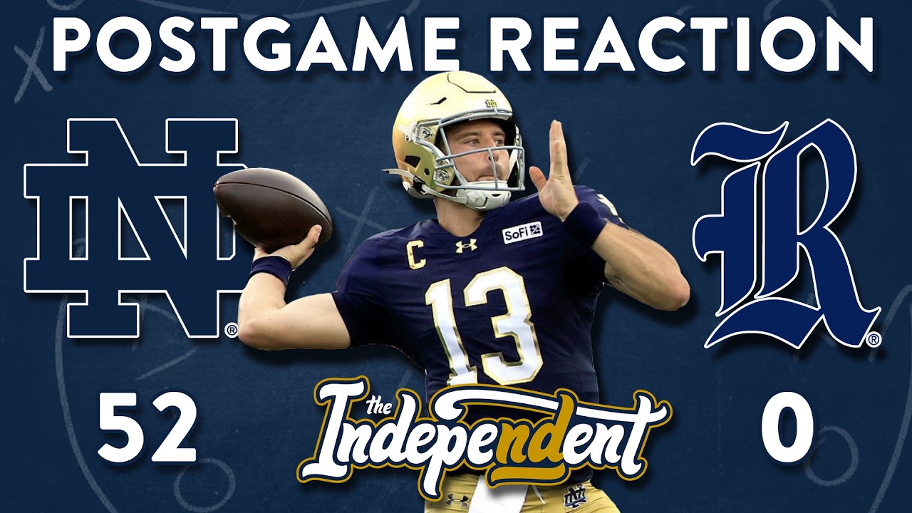 Notre Dame shuts out Rice 52-0 in home opener. Marcus Freeman's never let up in dominant Irish win.