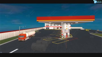 Web 3D Simulates Gas Station