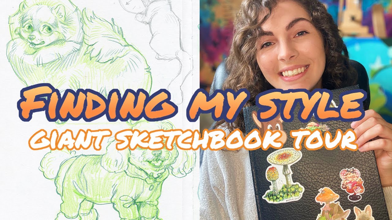FINDING MY STYLE! Giant Sketchbook Tour (2021-2022) - YouTube