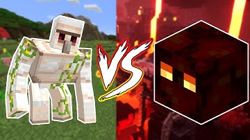 1 Iron Golem VS Magma Cube Army - Minecraft Mob Battle