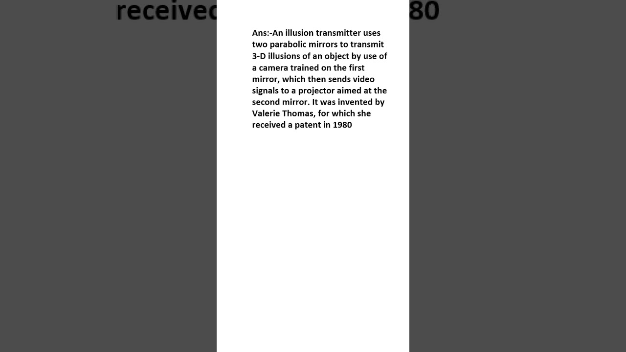 What is Illusion transmitter?