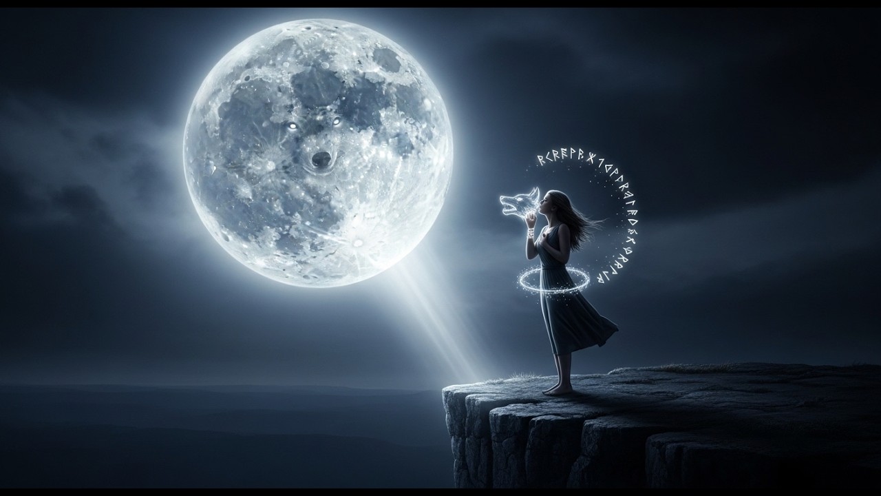 She Whispered Her Loneliness to the Ancient Moon — The Primordial Wolf Answered with a Bond of Fate