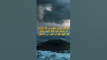 سورة البقرة اية 67 - مع صوت البحر بصوت جميل - وَإِذْ قَالَ مُوسَى لِقَوْمِهِ إِنَّ اللَّهَ