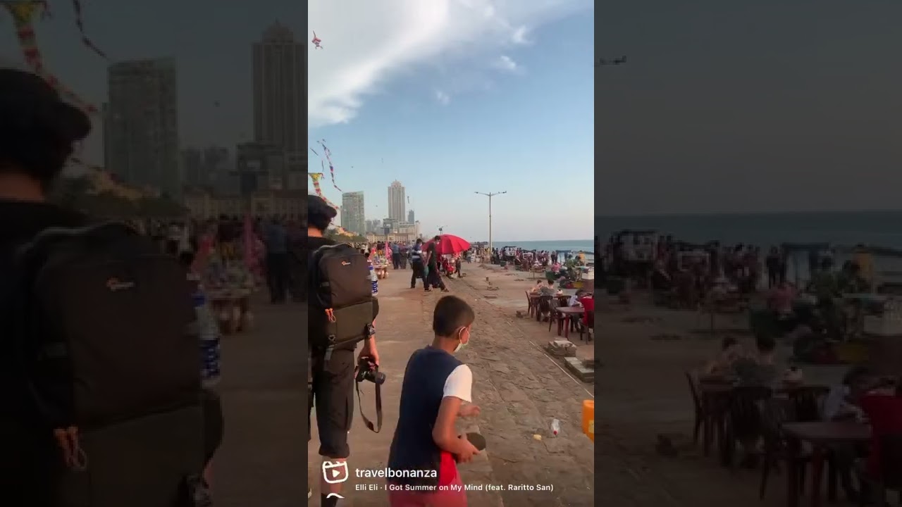 Golden Hour at Galle Face Beach during our weekend in Colombo, Sri Lanka 🥰🇱🇰