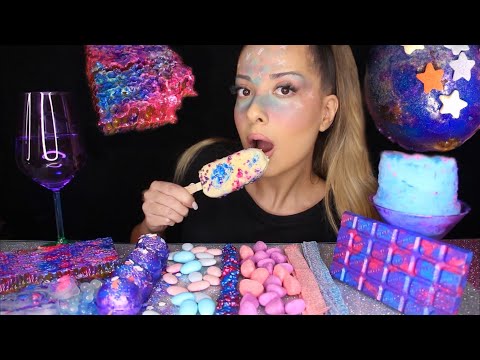 GALAKSİ ASMR | POPÜLER YİYECEKLER | GALAXY HONEYCOMB, PLANET GUMMY, POPPING BOBA | TÜRKÇE ASMR