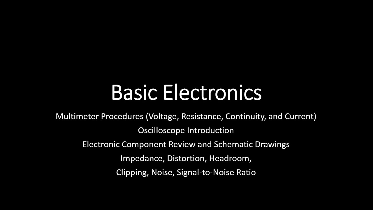 Basic Electronics: Week 8 - YouTube