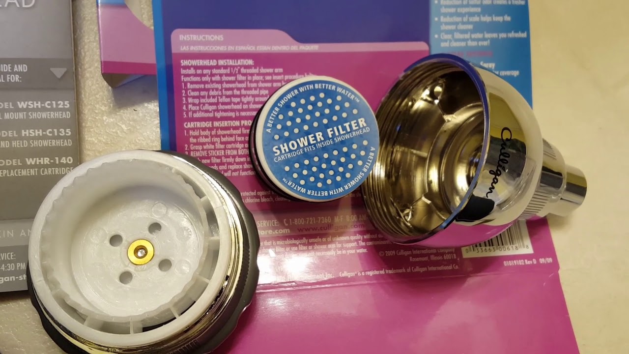 20170908 Culligan Filtered Showerhead Review (Model WSHC125) wall mount YouTube