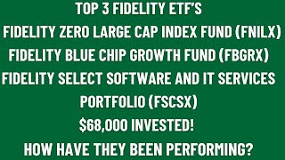 TOP 3 FIDELITY ETF'S - FNILX, FBGRX & FSCSX -D $68,000 INVESTED! HOW ARE THEY PERFORMING?