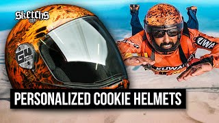 Personalizing a Cookie G4 Skydive Helmet - Hydro Dip at Sketchs Ink